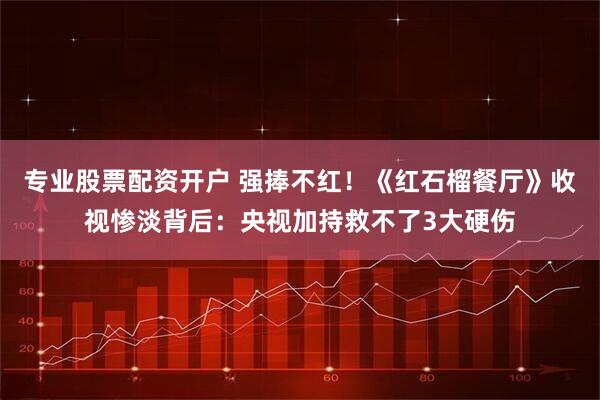 专业股票配资开户 强捧不红！《红石榴餐厅》收视惨淡背后：央视加持救不了3大硬伤