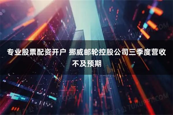 专业股票配资开户 挪威邮轮控股公司三季度营收不及预期